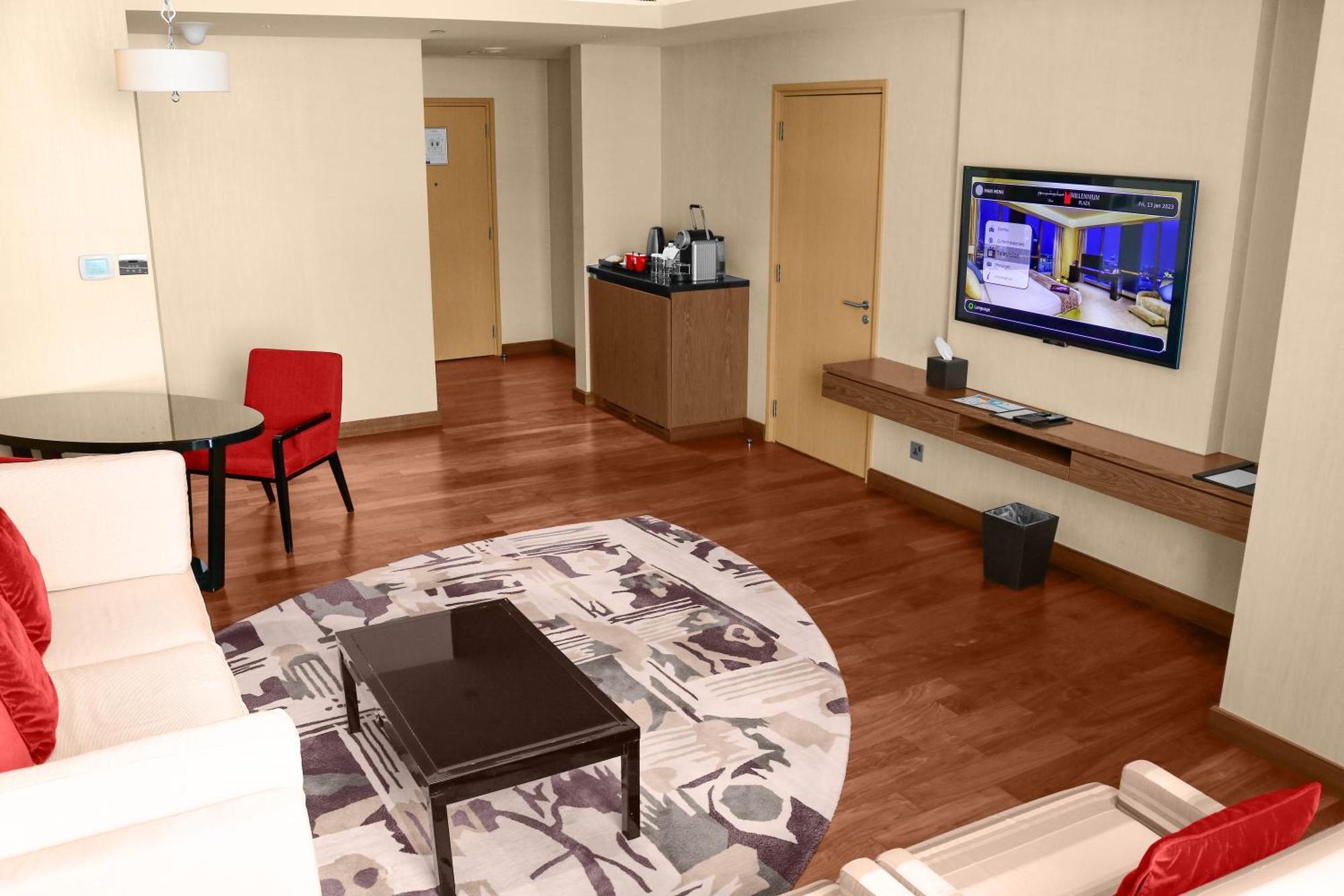 Hotel Millennium Plaza Doha Exterior foto 3D rendering of a living room